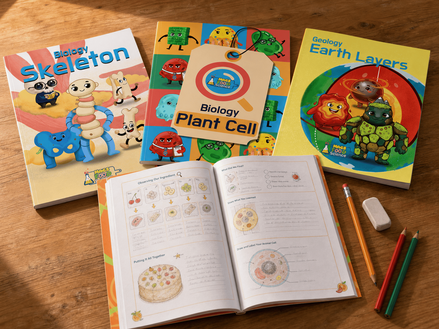 A mission workbook with a child's observations.