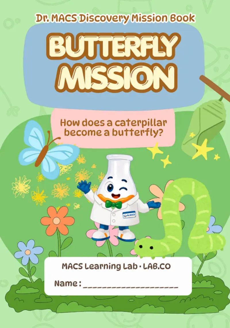 Bìa vở bài tập Food & Science chủ đề Vòng đời của bướm